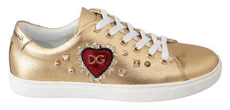 dolce gabbana gold leather sneakers for kids|dolce y gabbana junior graff.